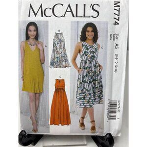 McCall’s M7774 A5 Misses Dresses Sewing Pattern Size 6 8 10 12 14 uncut